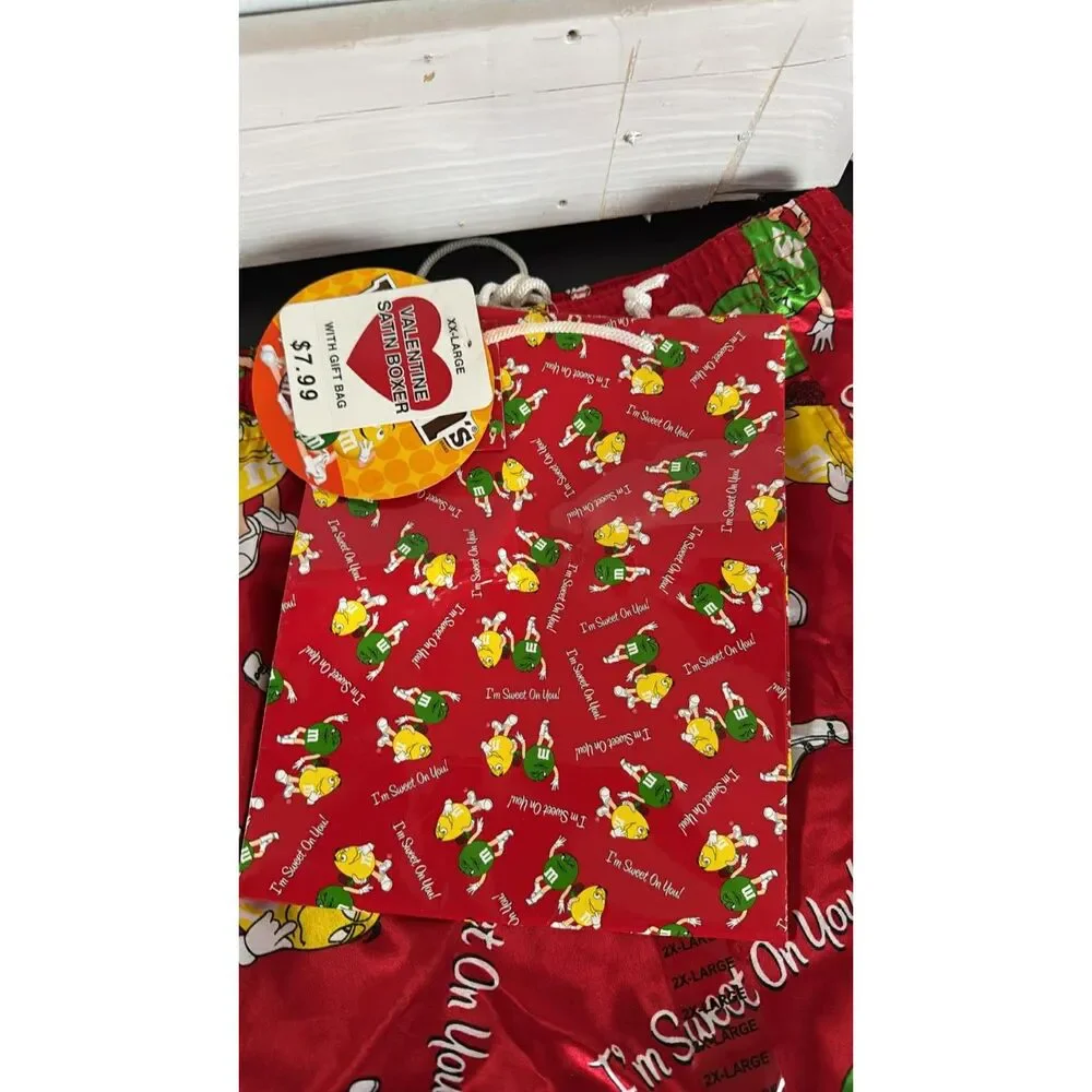 NWT M&M bag boxer short 2xl Valentine Day Gift